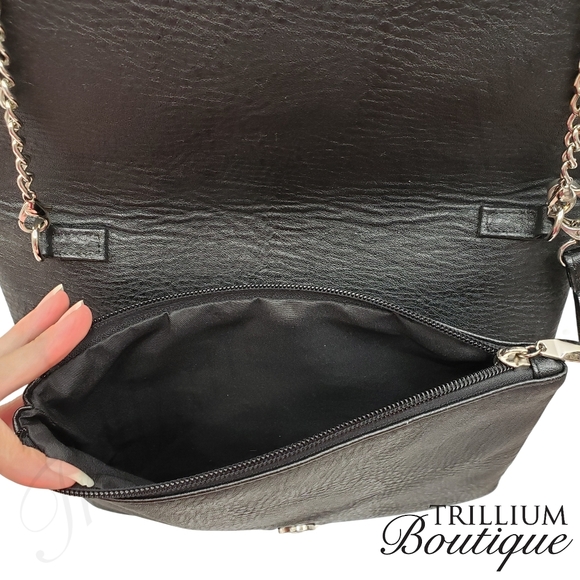 Animal Print Long Chain Crossbody Bag Purse Magnetic Closure with Zipper Pouch - Picture 7 of 9